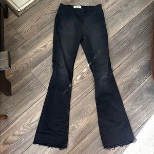 Free people black flare jeans size 27 pull on